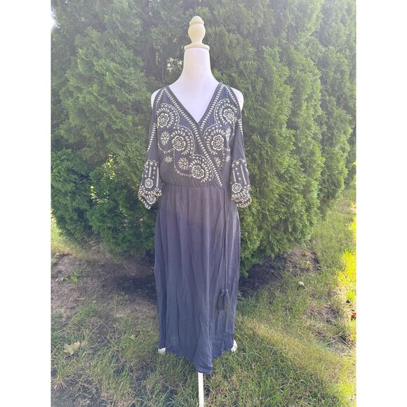 Xhilaration Navy Boho Dress Size Medium - Picture 1 of 7